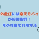 海外赴任に楽天モバイルが相性抜群な理由とお得な利用方法